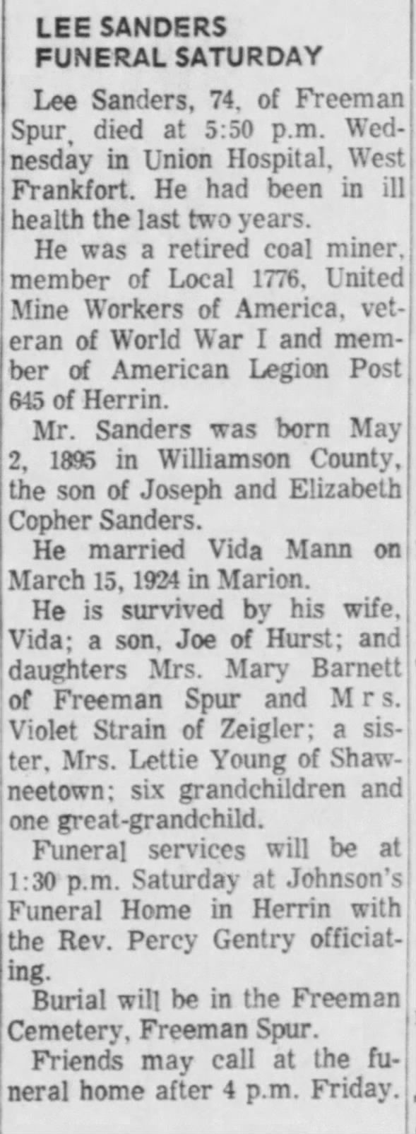 Clipping from Southern Illinoisan